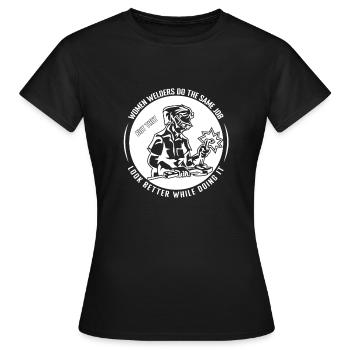 Best Mom Raise Welders Stuff Welders Gift - Frauen T-Shirt - Schwarz - Vorne - AI Model Female 172 dark (172cm)