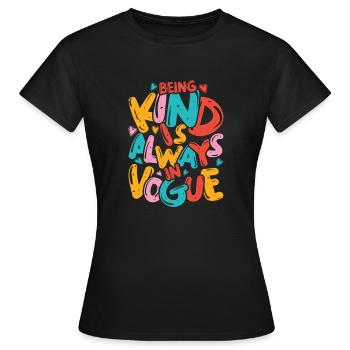 Humanity - Humanity - Kindness - Women's T-Shirt - black - Front - AI Model Female 172 dark (172cm)