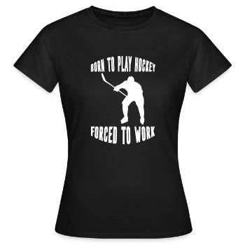 Joueur de hockey sur glace Fan de hockey Équipe de hockey sur glace Hockey sur glace - T-shirt Femme - noir - Devant - AI Model Female 172 dark (172cm)