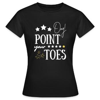 OMG Zehenspitzen - Frauen T-Shirt - Schwarz - Vorne - AI Model Female 172 dark (172cm)