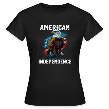 American Independence American Bald Eagle 4th of - Frauen T-Shirt - Schwarz - Vorne - AI Model Female 172 dark (172cm)