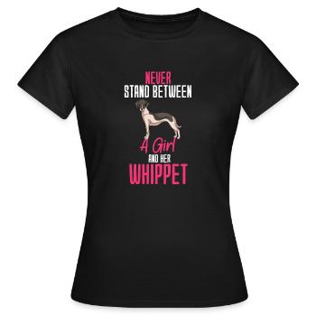 Whippet - Women's T-Shirt - black - Front - AI Model Female 172 dark (172cm)
