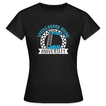 Université de plongée - T-shirt Femme - noir - Devant - AI Model Female 172 dark (172cm)