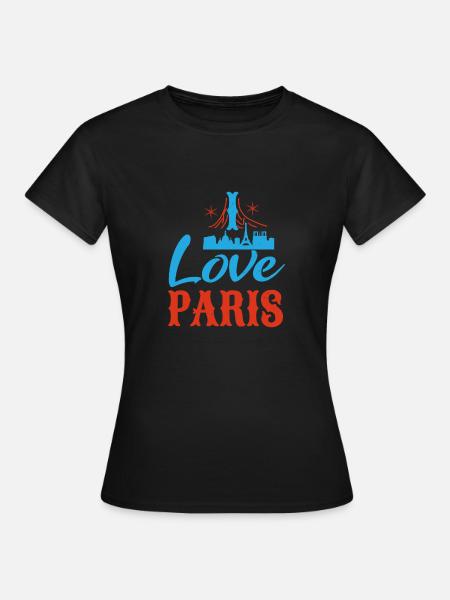 ICH LIEBE PARIS - Frauen T-Shirt - Schwarz