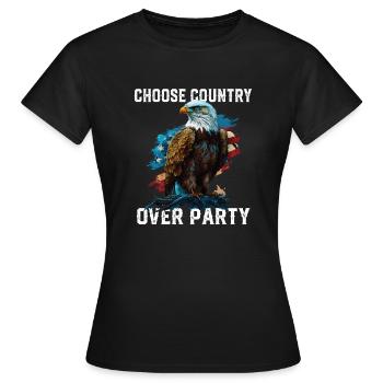 Choisissez le pays plutôt que le patriotisme patriotique - T-shirt Femme - noir - Devant - AI Model Female 172 dark (172cm)