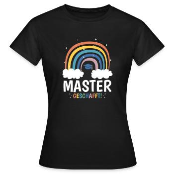 Master Level Complete Masterabschluss Geschenk - Frauen T-Shirt - Schwarz - Vorne - AI Model Female 172 dark (172cm)