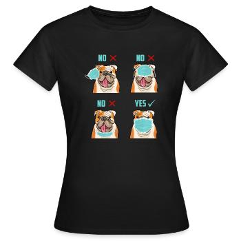 Taureau anglais - T-shirt Femme - noir - Devant - AI Model Female 172 dark (172cm)