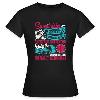 Pharmacy Technician Women Pharmacy Technician - Women's T-Shirt - black - Front - AI Model Female 172 dark (172cm)