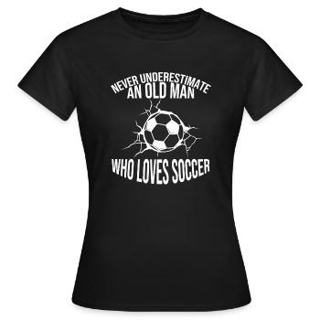 Fußballspieler Fußballdesign Fußballmannschaft - Frauen T-Shirt - Schwarz - Vorne - AI Model Female 172 dark (172cm)