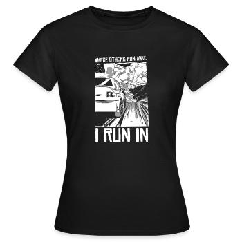Storm Chasing Tornado Storm Meteorologist - Women's T-Shirt - black - Front - AI Model Female 172 dark (172cm)