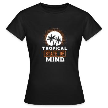 ÉTAT D’ TROPICAL - T-shirt Femme - noir - Devant - AI Model Female 172 dark (172cm)