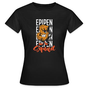 Epipe squad Peanut allergy Peanut allergy sufferers - Women's T-Shirt - black - Front - AI Model Female 172 dark (172cm)
