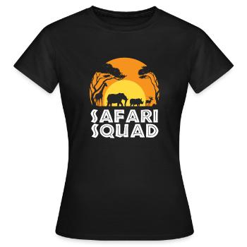 Équipe Safari Design pour un amoureux de Safari - T-shirt Femme - noir - Devant - AI Model Female 172 dark (172cm)