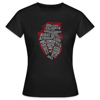 Teile des Herzens - Frauen T-Shirt - Schwarz - Vorne - AI Model Female 172 dark (172cm)