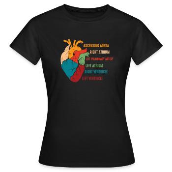 Teile des Herzens - Frauen T-Shirt - Schwarz - Vorne - AI Model Female 172 dark (172cm)