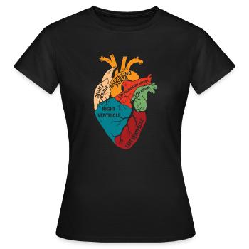 Teile des Herzens - Frauen T-Shirt - Schwarz - Vorne - AI Model Female 172 dark (172cm)