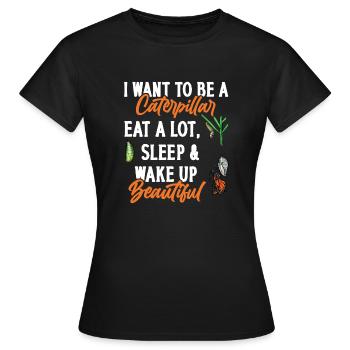 Monarque papillon monarque américain papillon monarque - T-shirt Femme - noir - Devant - AI Model Female 172 dark (172cm)