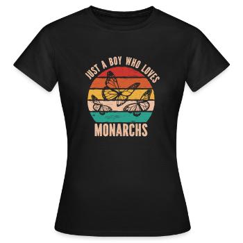 Monarque papillon monarque américain papillon monarque - T-shirt Femme - noir - Devant - AI Model Female 172 dark (172cm)