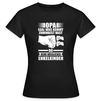 Großvater Enkelkinder Opa - Frauen T-Shirt - Schwarz - Vorne - AI Model Female 172 dark (172cm)