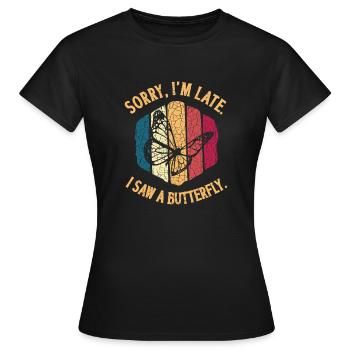 Monarque papillon monarque américain papillon monarque - T-shirt Femme - noir - Devant - AI Model Female 172 dark (172cm)