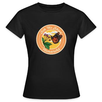 Monarque papillon monarque américain papillon monarque - T-shirt Femme - noir - Devant - AI Model Female 172 dark (172cm)