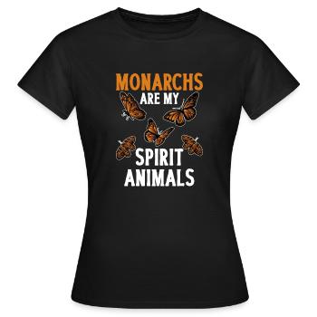 Monarque papillon monarque américain papillon monarque - T-shirt Femme - noir - Devant - AI Model Female 172 dark (172cm)