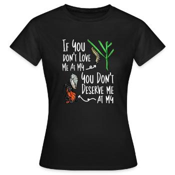 Monarque papillon monarque américain papillon monarque - T-shirt Femme - noir - Devant - AI Model Female 172 dark (172cm)