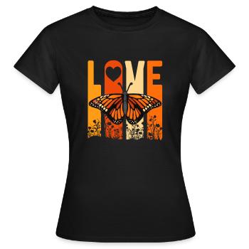 Monarque papillon monarque américain papillon monarque - T-shirt Femme - noir - Devant - AI Model Female 172 dark (172cm)
