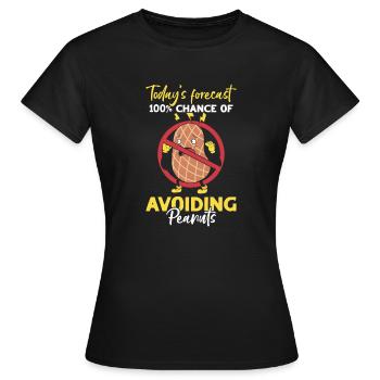 Alles Ist Besser Ohne Erdnüsse Erdnuss-allergiker - Frauen T-Shirt - Schwarz - Vorne - AI Model Female 172 dark (172cm)