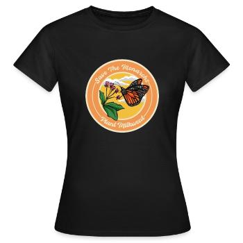 Monarque papillon monarque américain papillon monarque - T-shirt Femme - noir - Devant - AI Model Female 172 dark (172cm)