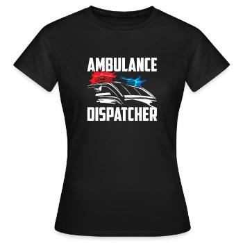 Notruf Leitstelle Einsatzzentrale Krankenwagen - Frauen T-Shirt - Schwarz - Vorne - AI Model Female 172 dark (172cm)