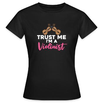 Violin Violin - Women's T-Shirt - black - Front - AI Model Female 172 dark (172cm)