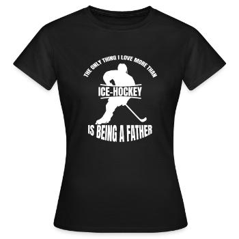 Eishockeyspieler Hockeyfan Eishockey Eishockeyteam - Frauen T-Shirt - Schwarz - Vorne - AI Model Female 172 dark (172cm)