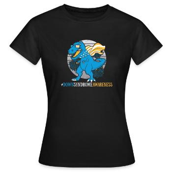 Chromosome supplémentaire des enfants atteints du syndrome de Down - T-shirt Femme - noir - Devant - AI Model Female 172 dark (172cm)