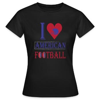 FoundLux, J’ADORE LE FOOTBALL AMÉRICAIN - T-shirt Femme - noir - Devant - AI Model Female 172 dark (172cm)