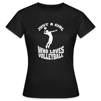 Volleyball Volleyball Player Gift Beach Volleyball - Women's T-Shirt - black - Front - AI Model Female 172 dark (172cm)