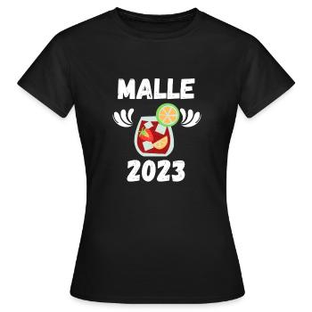 Mallorca Malle Sangria Alcool Fête Vacances Plage - T-shirt Femme - noir - Devant - AI Model Female 172 dark (172cm)