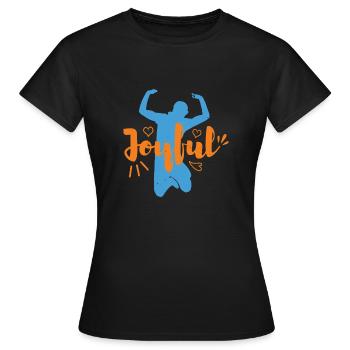 JOYEUX - T-shirt Femme - noir - Devant - AI Model Female 172 dark (172cm)