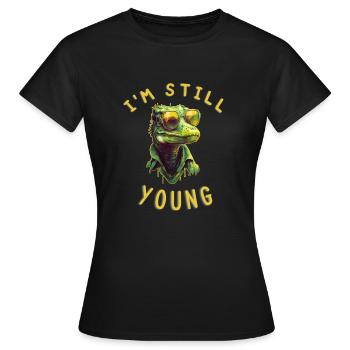 funny animal shirt - T-shirt Femme - noir - Devant - AI Model Female 172 dark (172cm)
