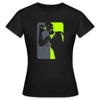 Darts Tournament Darts Teamplaye - Frauen T-Shirt - Schwarz - Vorne - AI Model Female 172 dark (172cm)
