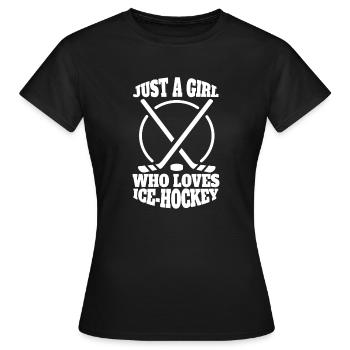 Joueur de hockey sur glace Fan de hockey Équipe de hockey sur glace Hockey sur glace - T-shirt Femme - noir - Devant - AI Model Female 172 dark (172cm)