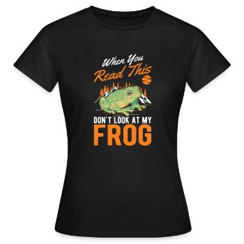 Grenouille cadeau Rainette - T-shirt Femme - noir - Devant - AI Model Female 172 dark (172cm)