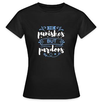 IL PURIFIE MAIS PARDONNE - T-shirt Femme - noir - Devant - AI Model Female 172 dark (172cm)