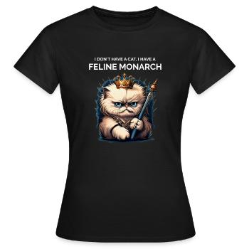 Dame aux chats - T-shirt Femme - noir - Devant - AI Model Female 172 dark (172cm)