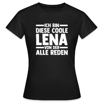 Lena - Frauen T-Shirt - Schwarz - Vorne - AI Model Female 172 dark (172cm)