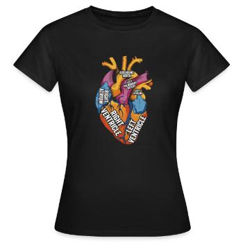 Teile des Herzens - Frauen T-Shirt - Schwarz - Vorne - AI Model Female 172 dark (172cm)