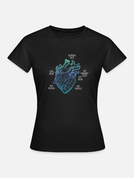 Teile des Herzens - Frauen T-Shirt - Schwarz
