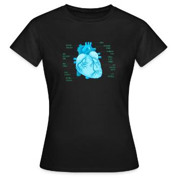 Teile des Herzens - Frauen T-Shirt - Schwarz - Vorne - AI Model Female 172 dark (172cm)