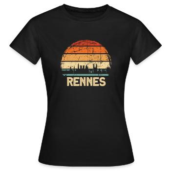 Rennes - Frauen T-Shirt - Schwarz - Vorne - AI Model Female 172 dark (172cm)