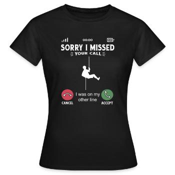 Cascade Descente en rappel Escalade Retro Mountain - T-shirt Femme - noir - Devant - AI Model Female 172 dark (172cm)